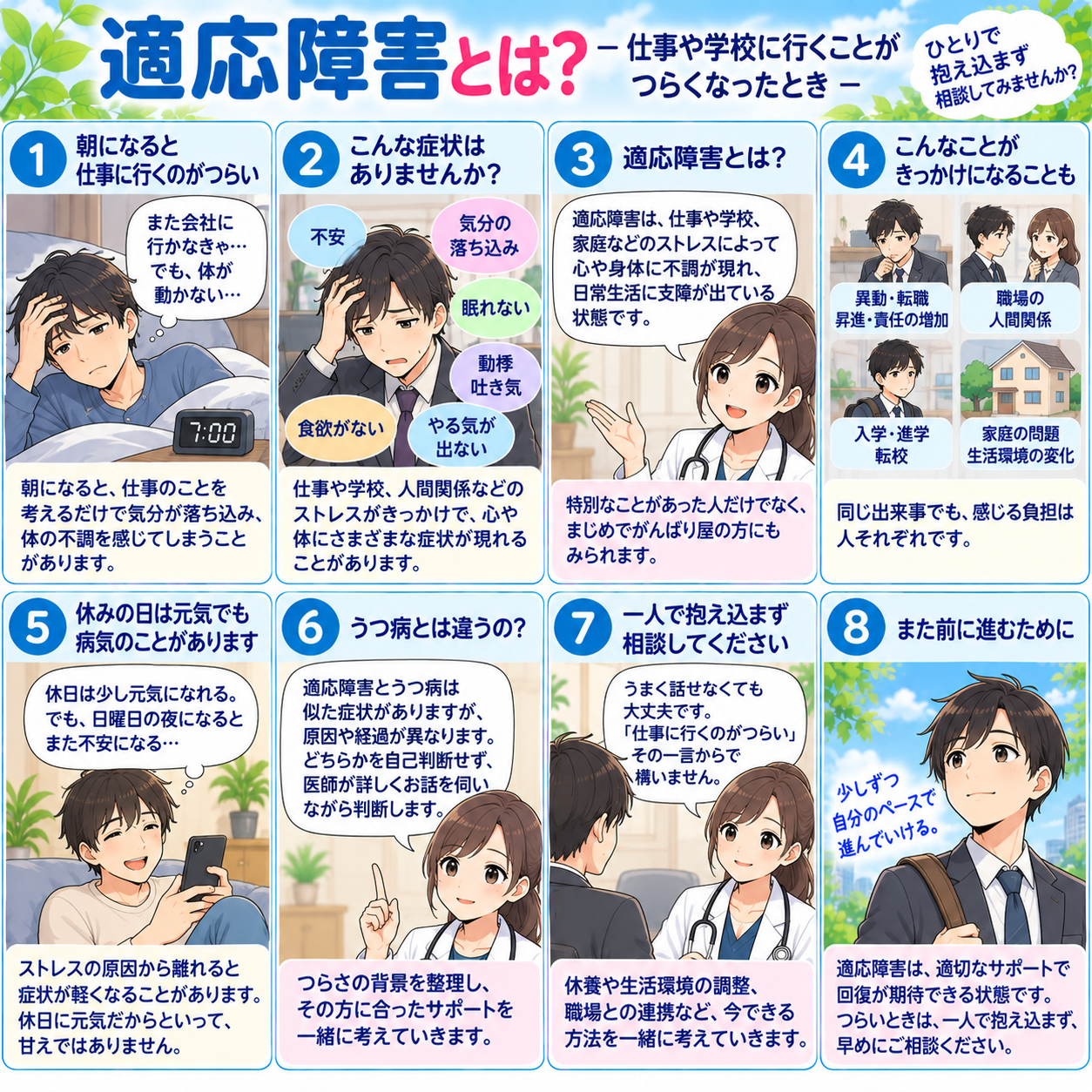  適応障害とは？
― 仕事や学校に行くことがつらくなったとき ―