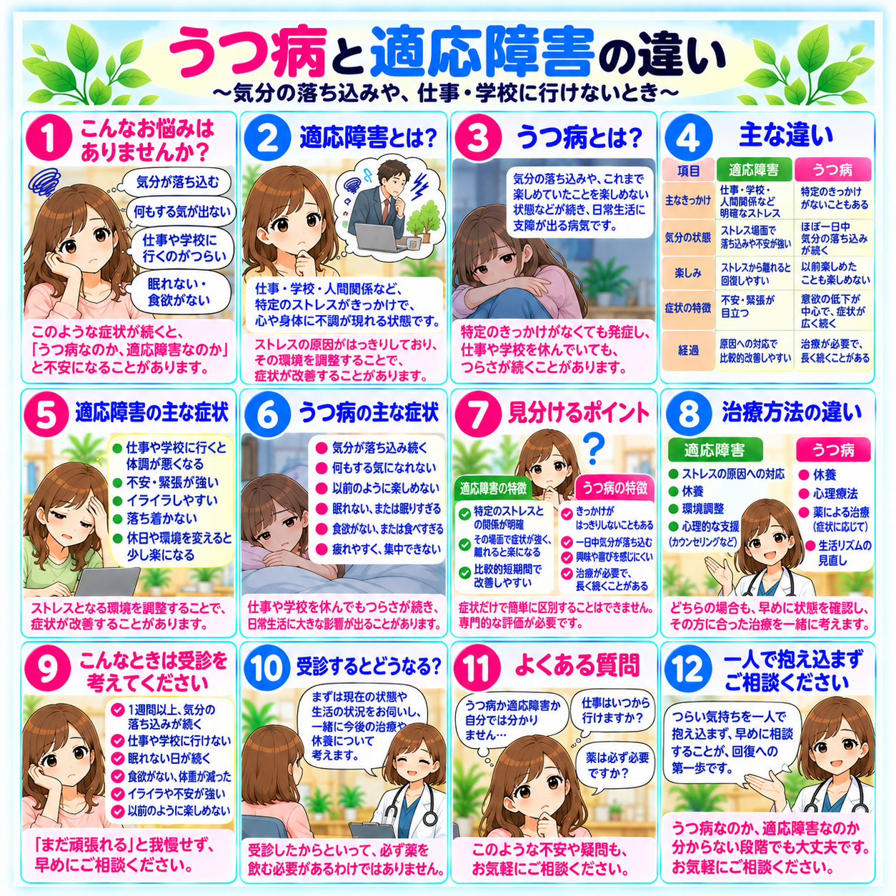  うつ病と適応障害の違いとは？